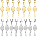 Paxcoo 15Pcs Locking Magnetic Jewelry Clasps and Closures, Necklace Extender and Helper for Necklaces, Bracelets and Jewelry