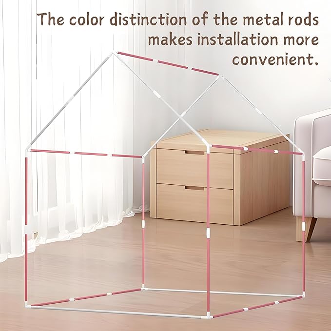Children's Play Tent Indoor Children's Play Tent Boys Girls Princess Toys Small House Outdoor Toddler Playhouse Castle，with a String of Starlights