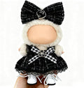 Clothes for LABUBU 17cm Doll (NO Doll)（NO Shoes, Outfit for LABUBU, Dress and Hairpin Set for LABUBU Dress Up, Fashion and Premium Dolls Accessories for LABUBU (Style M)