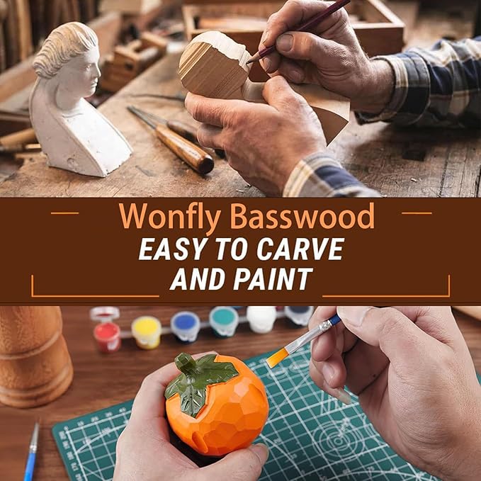25PCS Basswood Carving Blocks, 3 Sizes Whittling Wood Basswood Blocks Wood Carving Kit Bass Wood for Wood Carving for Beginners Kids and Adults