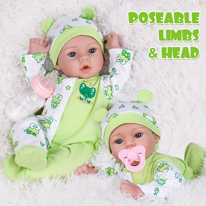 Aori Reborn Baby Dolls Boy Realistic 18 inches - Lifelike Newborn Babies That Look Real, Nice Gift Set for Kids, Parents-to-be, Grandparents