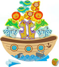 Board Games for Kids & Adults, Noah's Ark Wooden Balance Stacking Toys, Team Building Blocks STEM Toy, Fine Motor Stacking Balance Game, Baptism Easter Birthday Gift for Boys Girls