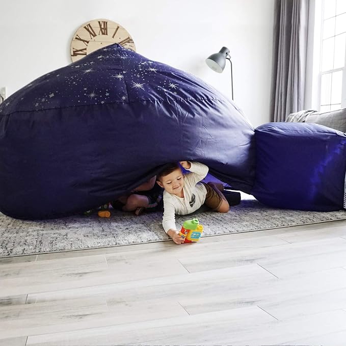 The Original Patented AirFort - Build A Fort in 30 Seconds, Inflatable Fort for Kids, Play Tent for 3-14 Years, A Playhouse Where Imagination Runs Wild, Fan not Included (Starry Night)