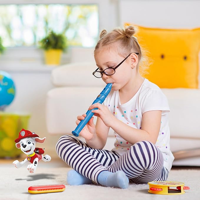 Lollipop Little Tikes Musical Instruments Set - Flute, Maracas, Harmonica, Tambourine for Toddlers, Educational Musical Toys Toys for Kids 24 Months+ (Paw Patrol red)