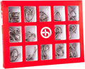 Ahyuan 15 Pieces IQ Test Mind Game Toys IQ Toys Brain Teaser Metal Wire Puzzles Magic Trick Toy Metal IQ Puzzle for Kids and Adults