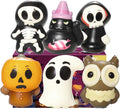 New 6 Packs-Halloween Squishies Toys Slow Rising, Gift Box Includes Ghost: Vampire,Pumpkin,Skull,Black Cat,Mummy,Bat, Halloween Soft Stress Relief Toys for Girls,Boys,Kids Party(6pcs-3)