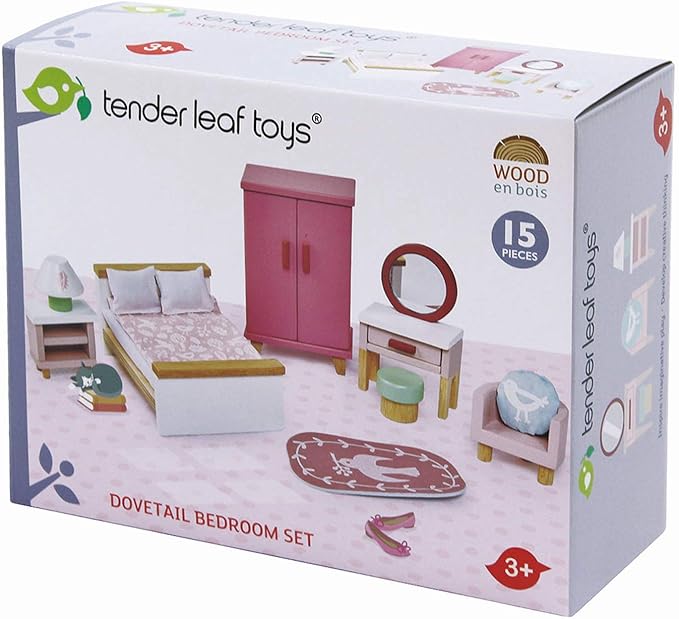 Tender Leaf Toys - Dovetail Dollhouse Accessories - Detailed Wooden Furniture Sets and Room Decor - Encourage Creative and Imaginative Fun Play for Children - Age 3+
