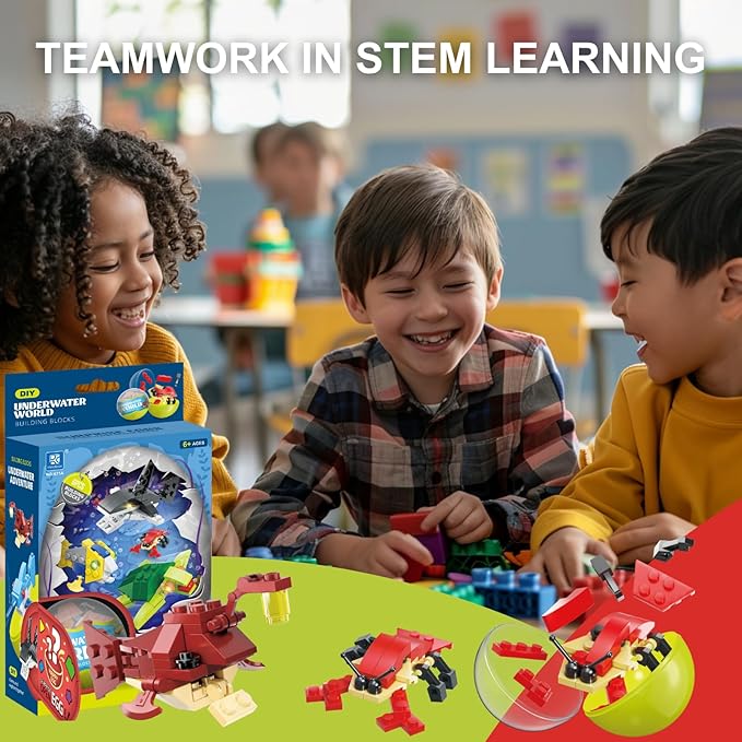 Sea Animals Building Block Stocking Stuffers Classroom Prizes Christmas Birthday Gifts Toy Building Sets for Kids 6-12