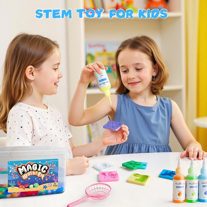 Magic Water Elf Toy Kit - 20 Magic Gels Aqua Water Fairy Pets - DIY Squishy Maker Toys - Creative Art Crafts Kits for Kids Activities - Birthday Gifts for Girls Boys Ages 6 7 8 9 10 Years Old