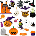 40 PCS Halloween Thick Gel Clings Halloween Window Gel Clings Decals Stickers for Kids, Toddlers and Adults Home Airplane Classroom Nursery Pumpkin Party Supplies Decorations Removable and Reusable