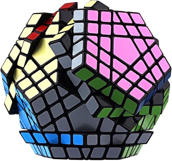 Ganowo Megaminx Speed Cube Gigaminx 5x5 Cubes Brain Teasers Games Magic Twist Puzzle Fidget Toys for Kids Adults Boys Teens