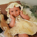 Reborn Baby Dolls Silicone Full Body 18.1in Weighted Real Life Open-Eyes Girl Dolls Lifelike Newborn Baby Soft Body Flexible Limbs Not Vinyl