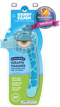 Handy Famm Real Metal Blue Giraffe Hammer for Kids, Patented Safety Mouth Sleeve and Nail Remover, STEM DIY Tool for Children Ages 5 and Up