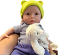YIQI 18.5 inches Full Silicone Newborn Baby Doll not Vinyl Soft Silicone Baby Lifelike Reborn Doll Present Collectible Washable (Tan)