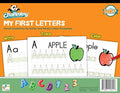 Channie’s My First Letters, Pre K - Kindergarten Writing Workbook, Fun Way to Practice Letter Tracing for Kids Ages 3-5, Easy to Follow, Color-Coded, 40 Double-Printed Worksheets