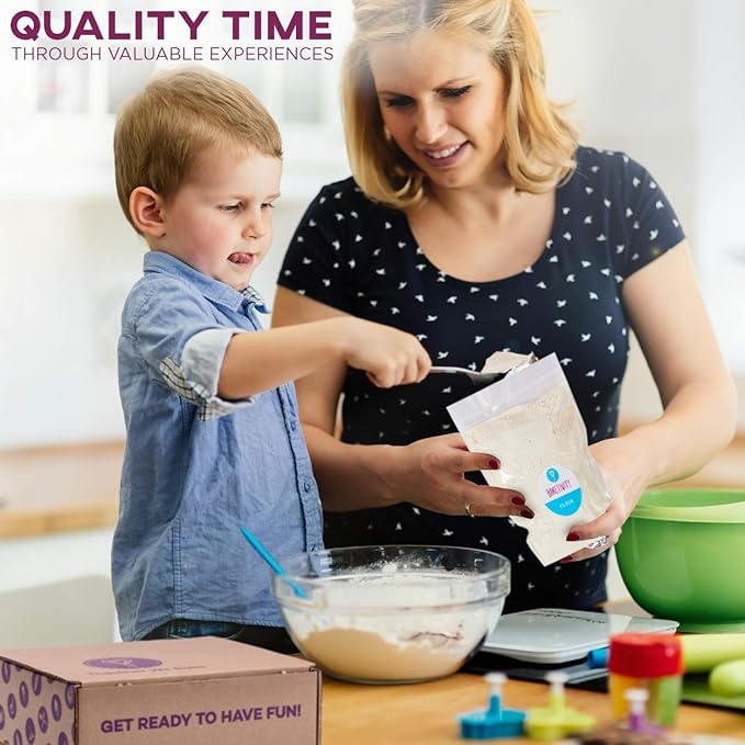 BAKETIVITY Kids Baking DIY Activity Kit - Bake Delicious Healthy Gluten Free Granola Bars with Pre-Measured Ingredients – Best Gift Idea for Boys and Girls Ages 6-12