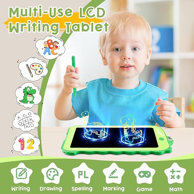 2Pack LCD Writing Tablet for Kids,Toddlers Toys Drawing Board, Educational Kid Toys, Doodle Pad Dinosaur Toys for 2 3 4 5 6 7 8 Year Old Boys Girls Birthday Party Christmas Gifts,8.5inch