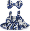 Clothes for 17cm Dolls Premium Dolls Accessories with Chic Grid Bow Spaghetti-Strap Dress Set, High-End Fashion Outfit for Play & Display, Blue