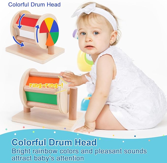 KMTJT Montessori Toys for Babies 0-6 Months | Learning Educational Box Wooden Toys for Baby Infant Newborn Toys 0-6 Months | 1st First Birthday Gifts for 0 6 12 18 Months Boys Girls