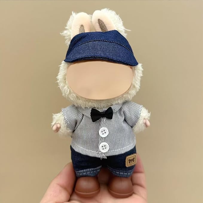 Clothes for 17cm Doll (No Doll)- 2 Sets Premium Handmade Clothes for LBB Dolls, Adjustable Kawaii Outfits for 17cm Collectibles | Stylish Fashion for Play Display Holidays