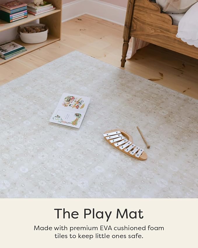 House of Noa Baby Play Mat – 4x6 Chateau Gemma – Set of 6 Tiles – Cushioned EVA Foam Play Mat for Floor, Soft Interlocking Baby Crawling Mats for Hard Floors