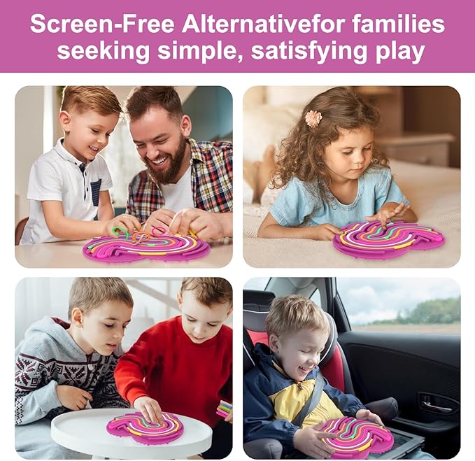 Sensory Activity Board - Double-Sided Silicone Fidget Toy Busy Board for Fine Motor Skill Silicone Calm Down Toy for Stress, Anxiety, ADHD & Autism, Kids 3+ & Adults Activities for Travel(Heart)