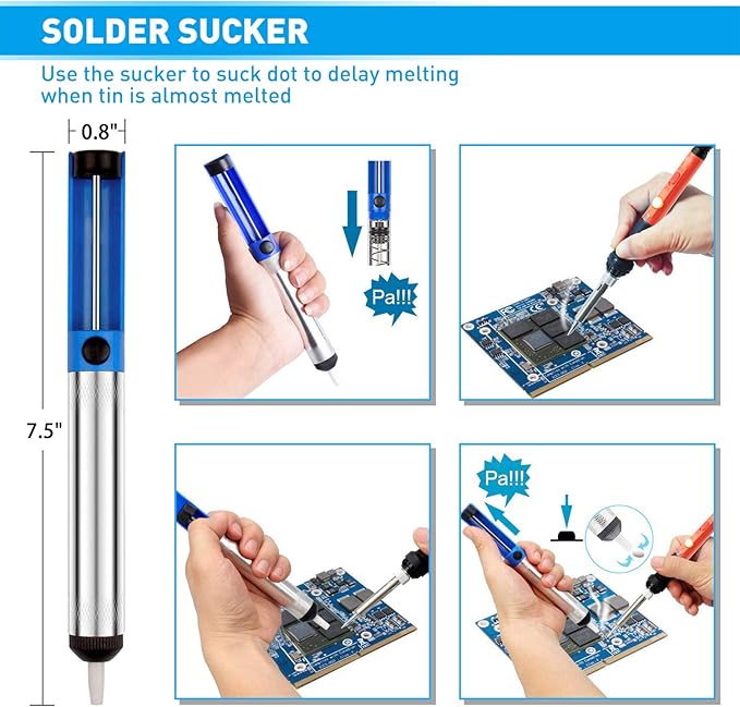 Soldering Iron Kit, 60W Upgraded Soldering Kits Adjustable Temperature Welding Tool Solder Irons Pen with On/Off Switch Use for Electrical Repairs