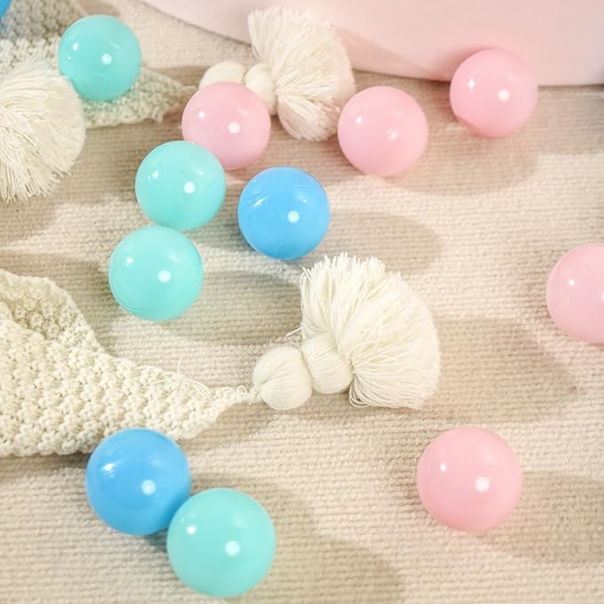 Ball Pit Balls Pack of 100 200 500 - Star and Round Set BPA Free Phthalate Free Non-Toxic Crush Proof Play Balls Soft Plastic Balls for Toddlers Baby Kids Birthday Pool Tent Party