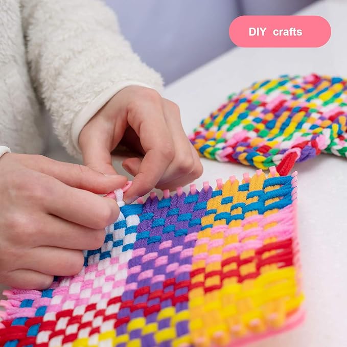12 Colors Potholder Weaving Loom Loops Bulk Weaving Craft Loops with Multiple Colors for DIY Crafts Supplies Compatible with 7 Inch Weaving Loom(384 Pieces)