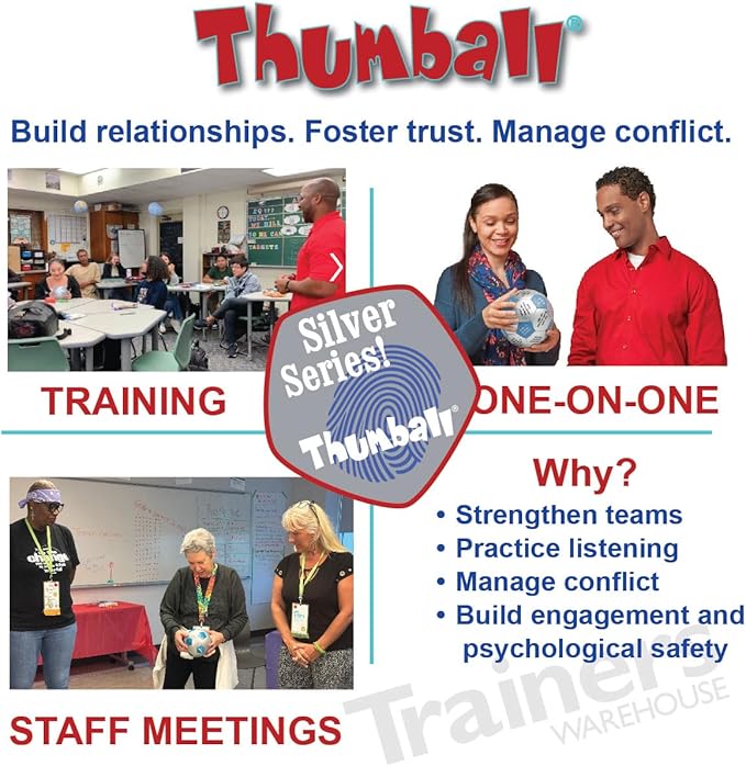 Trainers Warehouse 6" Thumball Collection, 32 Prompts for Conversation, Team Building, Relationship and Training
