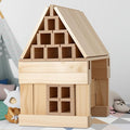 Large Open Ended Wooden Building Blocks for Kids 44 lb, 19.7″ Giant Natural Pine Rectangular Wood Building Toys 32pcs，XXL STEM Construction Toys for Toddlers, Birthday Gift for Kids Ages 4-12 (Large)