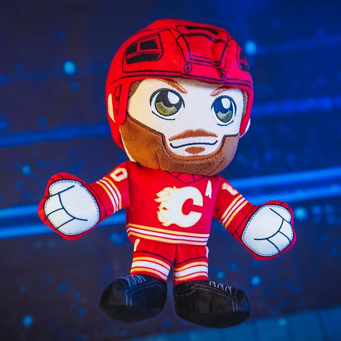 Bleacher Creatures Calgary Flames Jonathan Huberdeau 8" NHL Kuricha Sitting Plush - Soft Chibi Inspired NHL Superstar