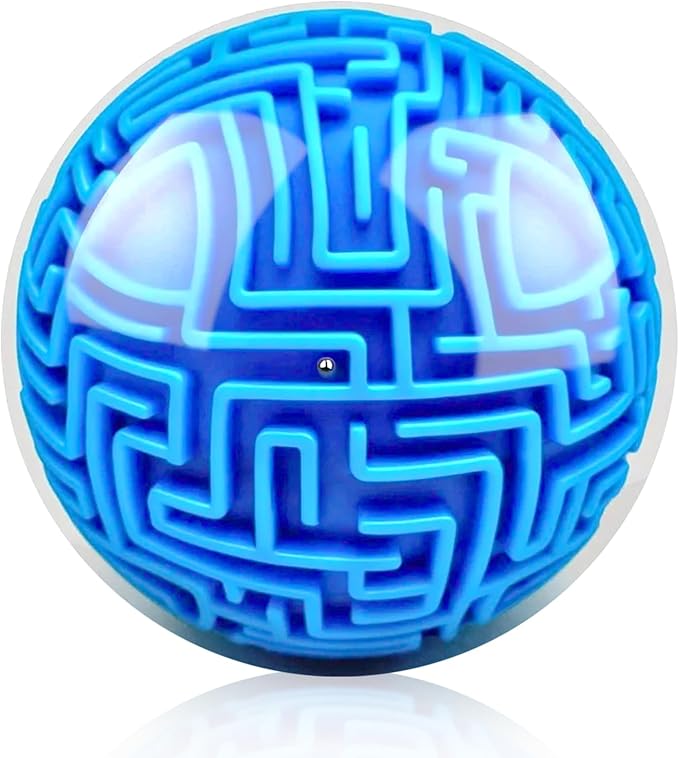 Hymaz 3D Puzzle Maze Ball, Memory Sequential Gravity Cube Balls Educational Toys for Kids Teens & Adults, Hard Challenges Game Lover Tiny Balls Brain Teasers Game Gifts