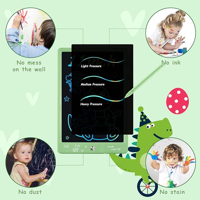 LCD Writing Tablet, 11 Inch Colorful Doodle Board Drawing Tablet, Kids Games Toys Drawing Pad, Toddler Learning Toys Christmas Birthday Gifts for 3 4 5 6 7 8 Years Old Girls Boys (Green)