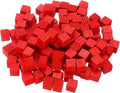 uxcell 300Pcs Wood Blocks for Crafts, 1cm Unfinished Wood Cube Solid Wooden Blank Square Block for DIY Craft Projects Personalized Gifts, Red