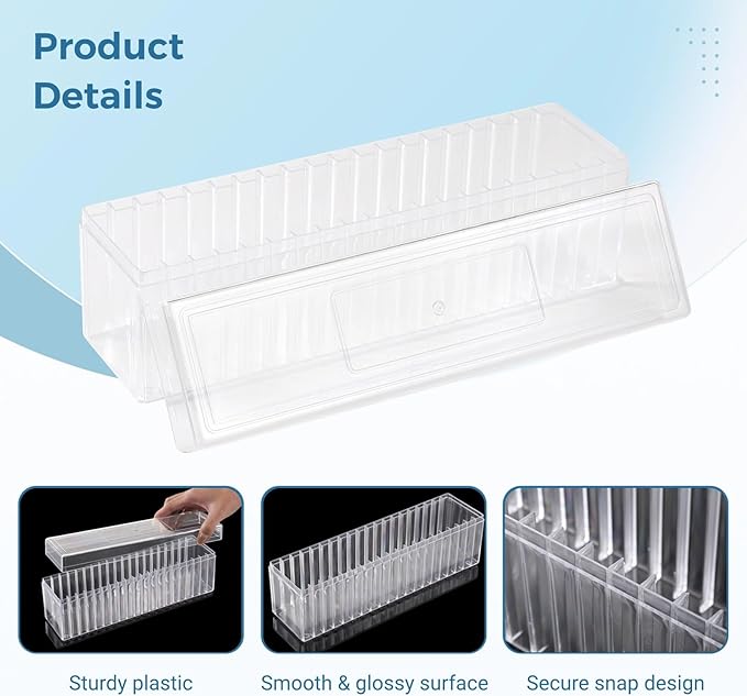 Plastic Coin Storage Box, 3 Packs Coin Holder Organizer Boxes with 20 Slots, Plastic Storage Cases Set for 60 Slabs, Compatible with PCGS NGC PMGab Holders(Include Boxes Only)