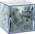 Clear Piggy Bank for Adults/Kids, Acrylic Unopenable Money Box for Cash Coin Saving, Must Break to Open, Money Saving Jar for Adults Boys Girls, Size 5.9''