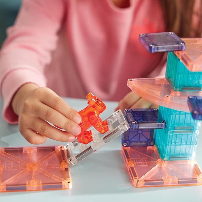MAGNA-TILES Cat Tree 13-Piece Magnetic Construction Set, The Original Magnetic Building Brand