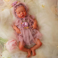 Full Silicone Reborn Baby Doll, 18 Inch Lifelike Newborn Girl, Reborn Baby Dolls Silicone Full Body Sleeping for Therapy & Memory Keepsake