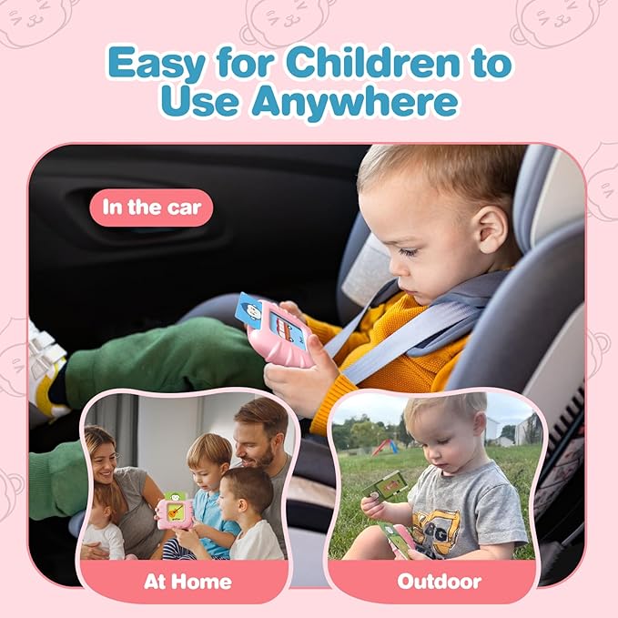Toddler Girls Toys Talking Flash Cards-296 Sight Words, Educational Toys for 1 2 3 4 Year Old, Speech Therapy&Autism Learning Materials, Toddler Girlt Birthday Gift with Durable Cards