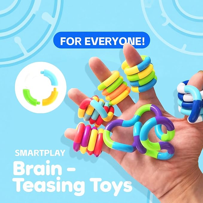 15PCS Quiet Twisty Fidget Toys – Squeeze, Twist, and Spin – Multicolored Sensory Toys for Kids and Adults, Stress Relief Toys & Educational Tools for Classroom,Alternative gifts (Random Color)
