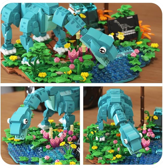 Dinosaur World Brachiosaurus Building Set- Compatible with Lego Sets for Boys 8-14, Jurassic Volcano Era Building, Birthday Gift Set for Boys & Girl (559 Pcs)