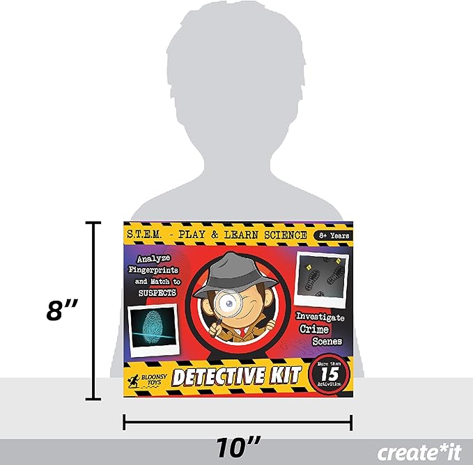 Spy Kit for Kids Detective Fingerprint Toys for 6 7 8 9 10 11 12 Year Old Boys Girls Secret Agent Investigation Science Set
