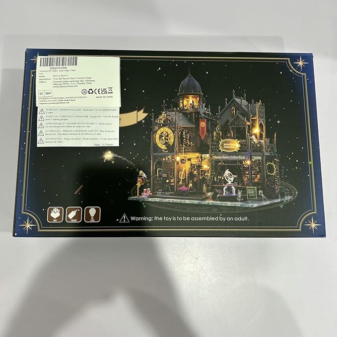 Miniature House Kit, Tiny House Kit with Light, DIY Mini House Building Kits for Adults to Building, Unique Gift for Birthday Christmas, Magic Castle