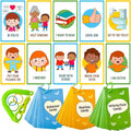 QUOKKA Autism Learning Materials - Communication Cards for Kids - 94 Visual Flashcards with 3 Rings & Clip