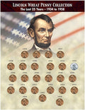 The Last 25 Years of Lincoln Wheat Penny Collection 1934-1958 (25 Coins) with WWII 1943 Steel Cent - Complete Set by American Coin Treasures