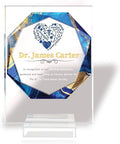 Custom Engraved Acrylic Employee Recognition Award – Personalized Appreciation Trophy for Corporate Excellence – Desk Display Plaque with Free Customization (Style #8)