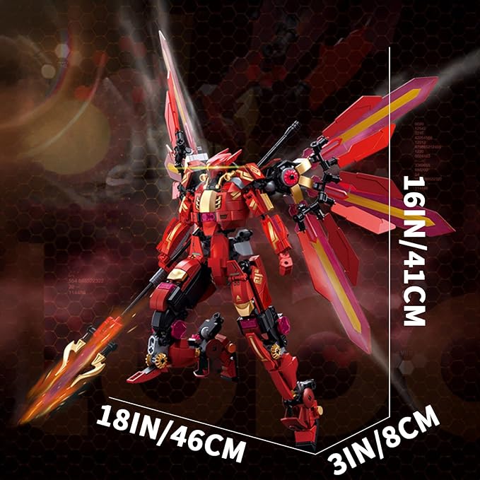 Transforming Mech Robot Building Block Sets,Destroy Warrior City Action Mechs Model Kit Toys Gift for Adults and Kids Boys 6 7 8 10+ 511 Pieces