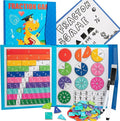 2026 New Magnetic Fraction Demonstration Book for Kids, 102 Pcs Magnetic Fraction Tiles & Fraction Circles, Educational Puzzle Math Fraction Manipulatives Disc Set for Early Math Skills (F)