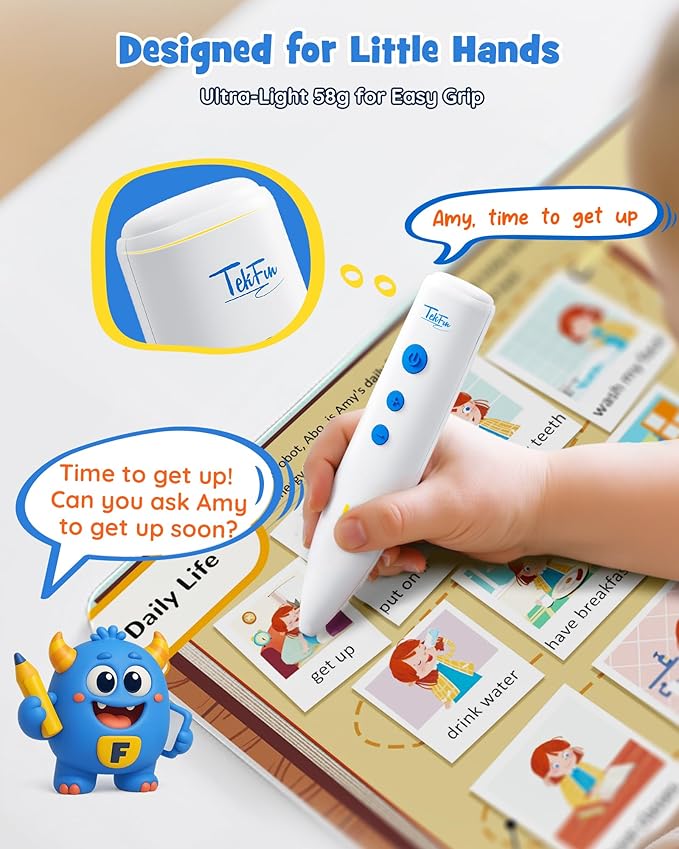 Talking Pen Books Sets, Interactive Audio Sound Books , Learning Electronic Toys for Toddlers Kids Age 1-4, Autism Sensory Games, Early Educational Birthday Gifts for Boys and Girls